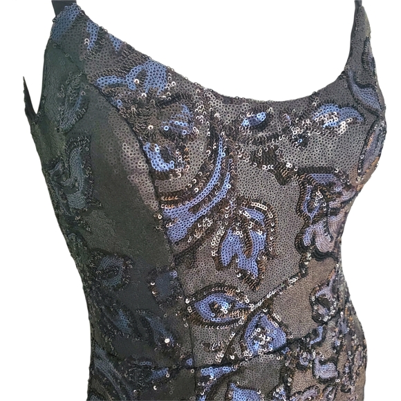 Dress the Population Chloe Sequin Floral Jumper/Pantsuit Women's Small - Picture 2 of 5